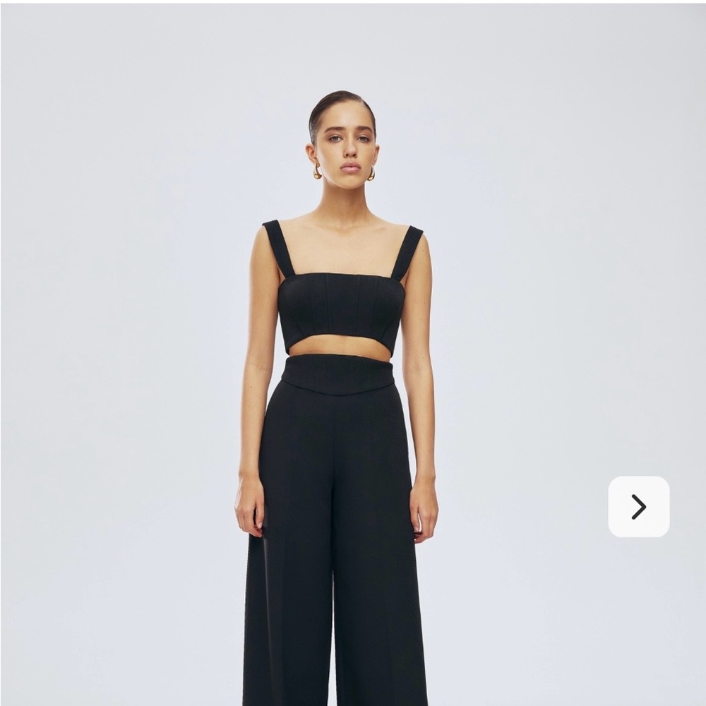 Wona by Wona White Wide-Leg High-Waist Pants and top custom set size 4